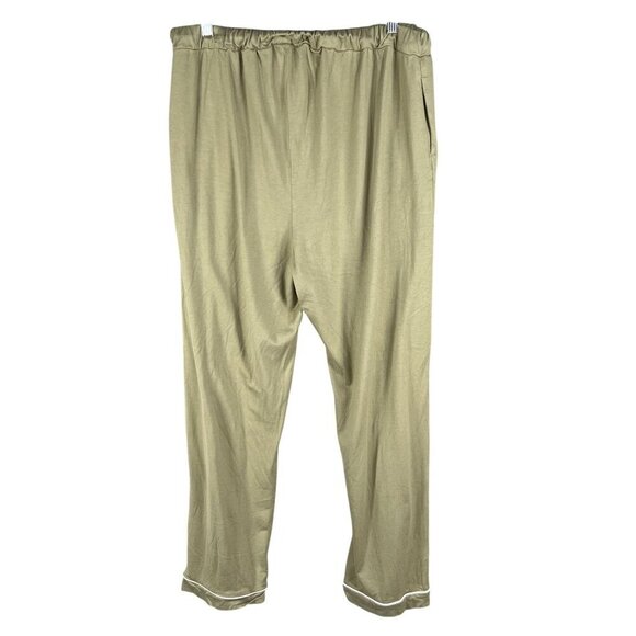 NEW Meomua Mens 2X Olive Green Bamboo Cotton PJ Set Stretchy Lounge Quiet Luxury - Picture 4 of 16